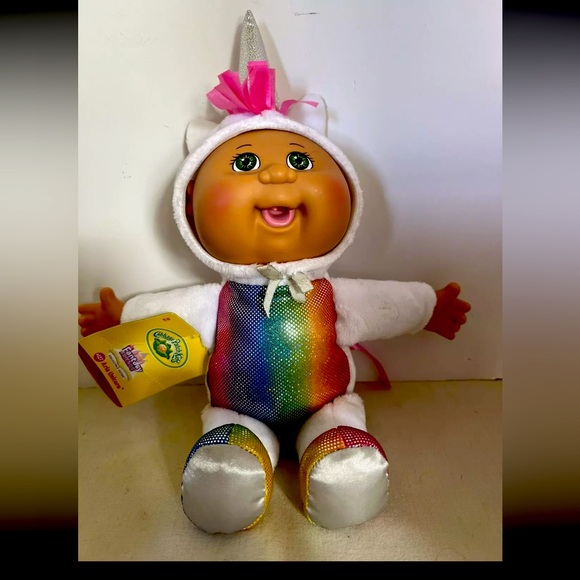 Cabbage Patch Kids Aria Unicorn Cuties White Rainbow 12" Plush Dolls CPK New - Picture 1 of 7